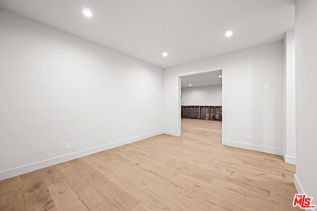 empty room featuring light hardwood / wood-style flooring