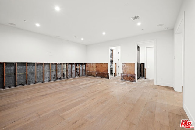 empty room featuring light wood-type flooring