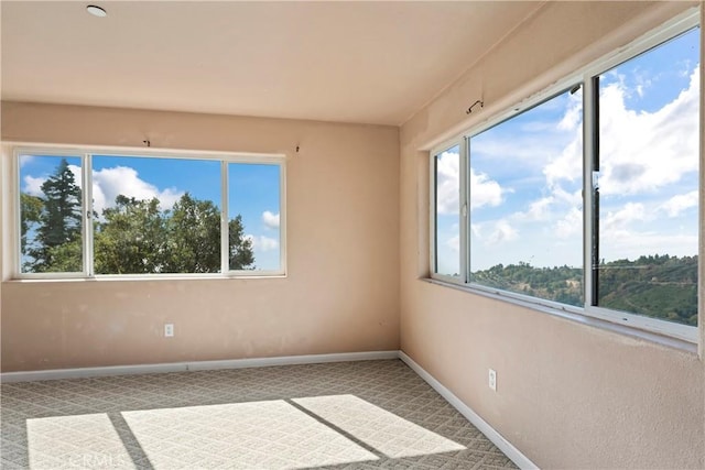 spare room featuring carpet flooring