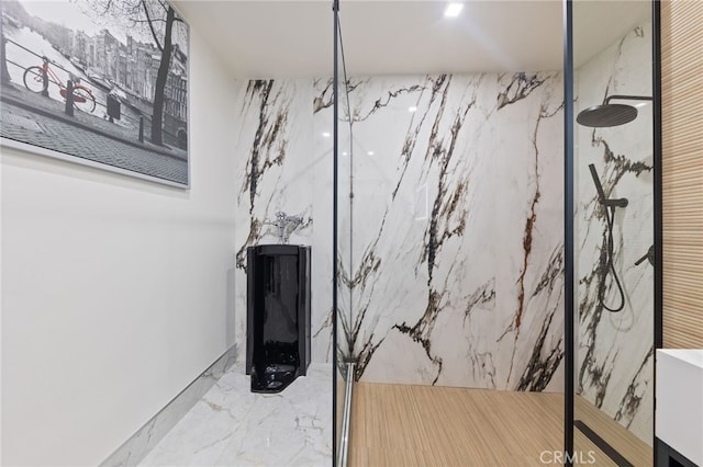 bathroom with walk in shower