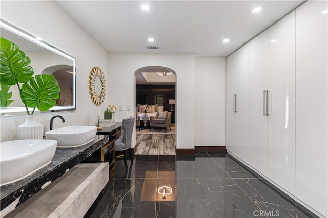 bathroom with vanity