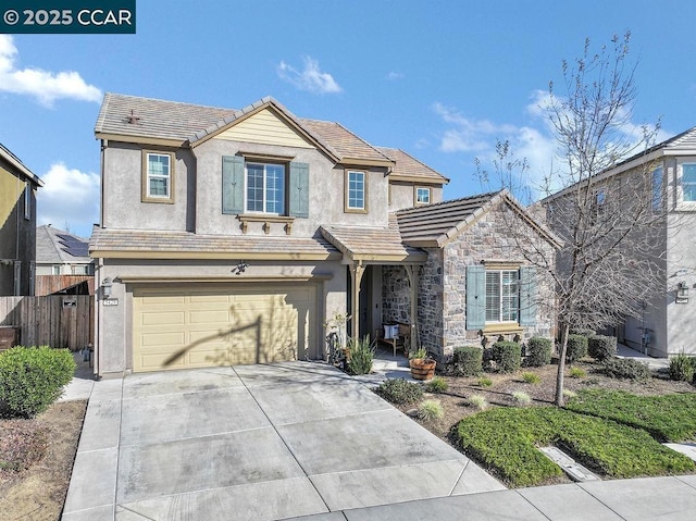 front facade featuring a garage