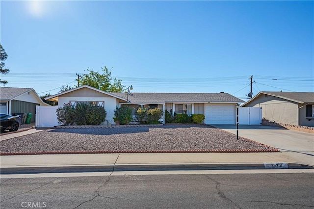 ranch-style home with a garage