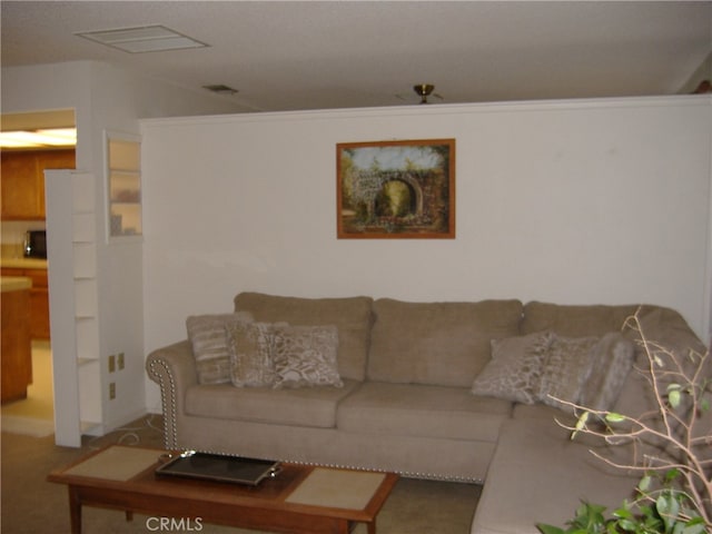 view of carpeted living room