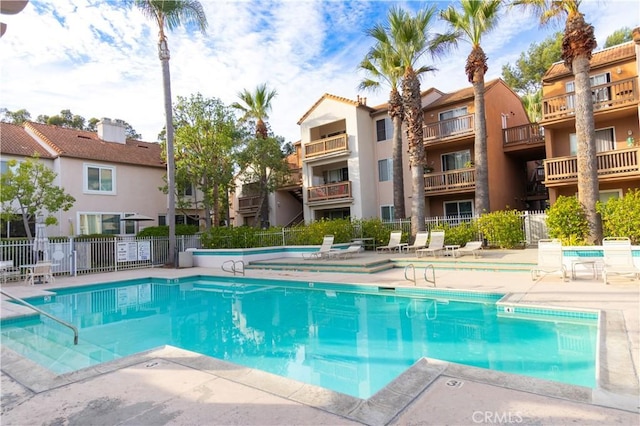 view of pool with a patio area