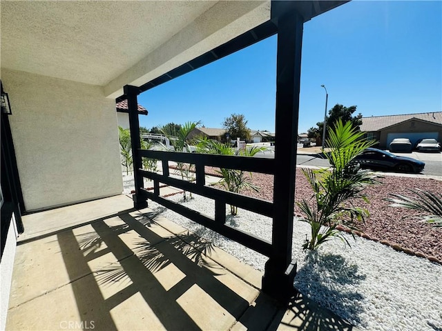 exterior space with covered porch