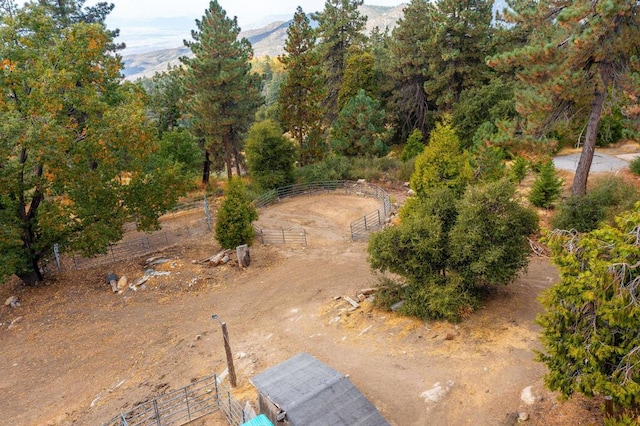 view of local wilderness with a mountain view and a rural view