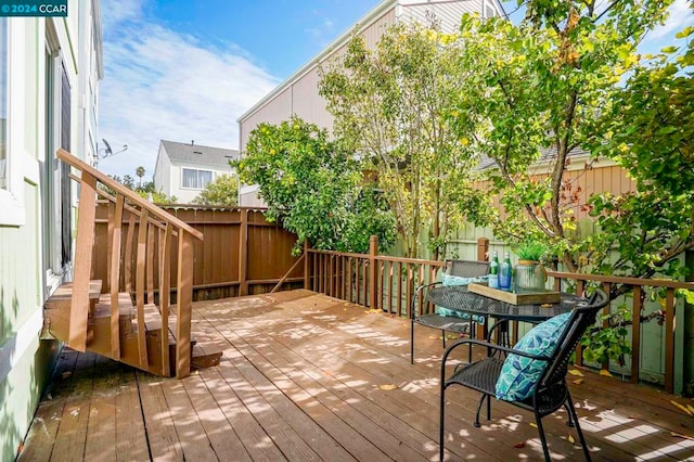 view of wooden deck