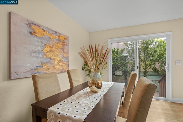 dining room featuring light hardwood / wood-style flooring