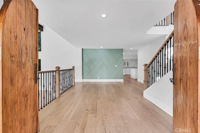 interior space with light wood-type flooring