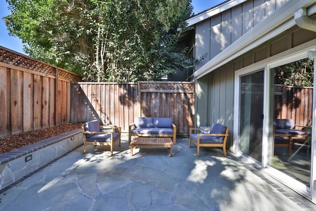 view of patio / terrace with an outdoor hangout area