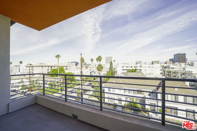 view of balcony