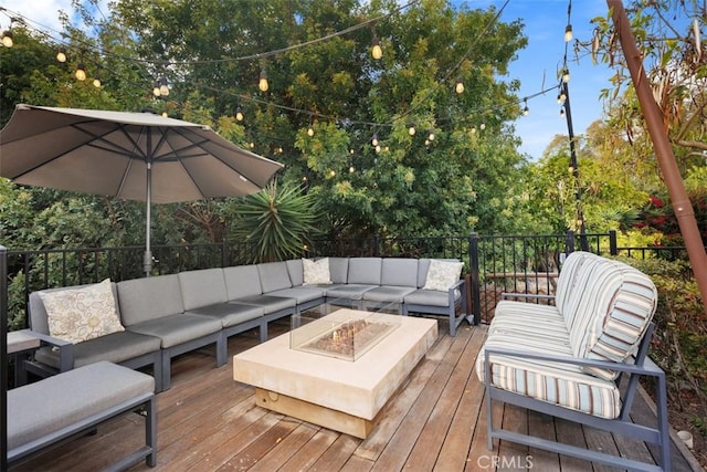 2308 S Ola Vis, San Clemente, CA 92672 - deck with an outdoor living space with a fire pit