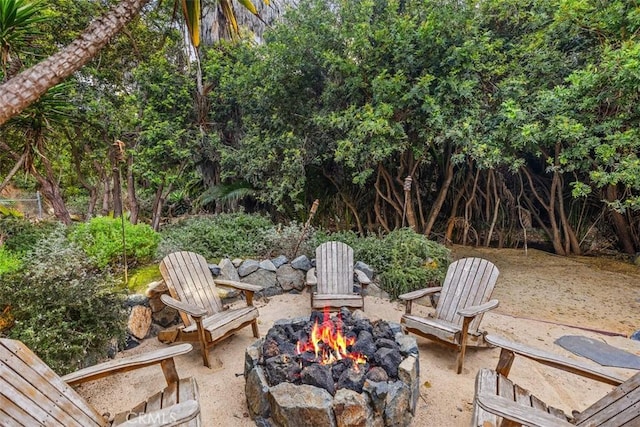2308 S Ola Vis, San Clemente, CA 92672 - view of patio with an outdoor fire pit