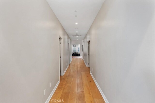 2308 S Ola Vis, San Clemente, CA 92672 - hallway with light wood-style floors, recessed lighting, baseboards, and visible vents