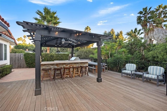 2308 S Ola Vis, San Clemente, CA 92672 - deck with a pergola and outdoor dry bar
