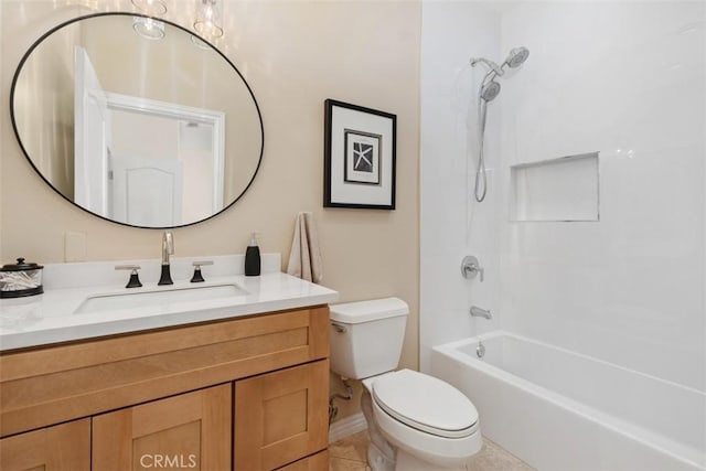 2308 S Ola Vis, San Clemente, CA 92672 - full bath featuring vanity, shower / bathing tub combination, tile patterned floors, and toilet