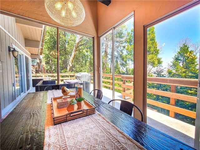 view of sunroom / solarium