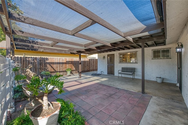 view of patio / terrace with a pergola