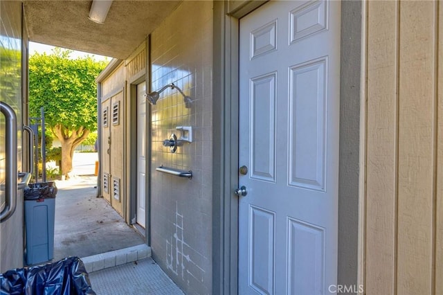 view of doorway to property