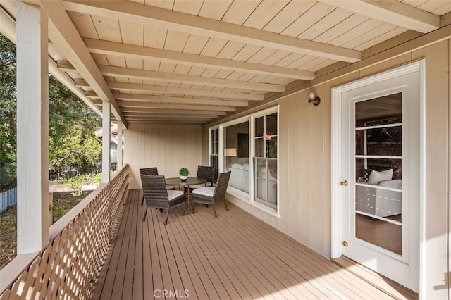 view of wooden terrace