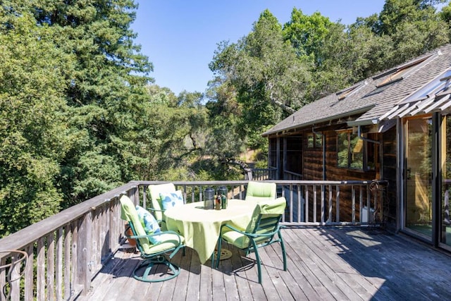 view of wooden deck