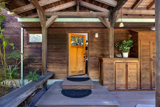 view of doorway to property