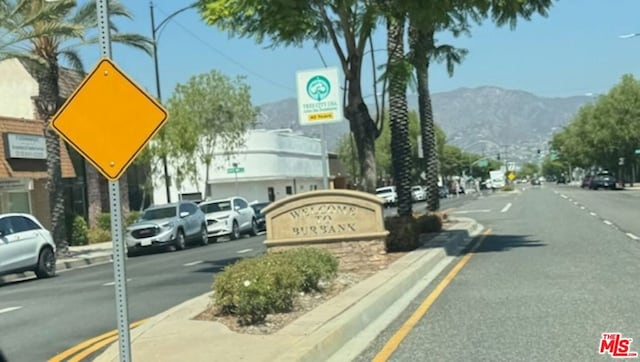 view of street featuring a mountain view