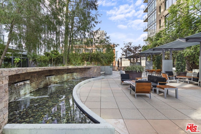 view of patio with outdoor lounge area