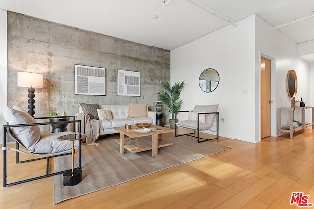 living room featuring hardwood / wood-style floors