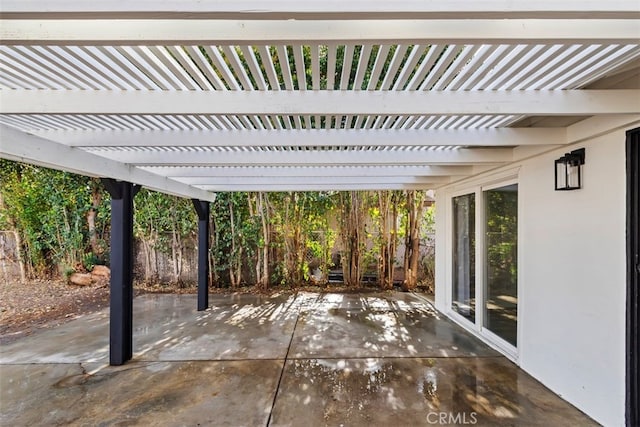 view of patio with a pergola