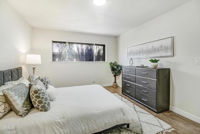 bedroom featuring light hardwood / wood-style flooring