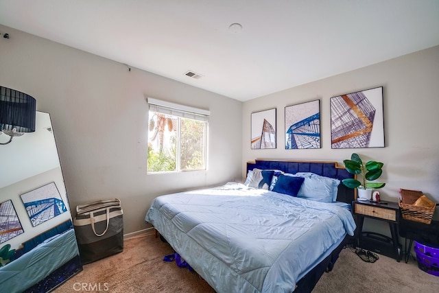 bedroom with carpet floors