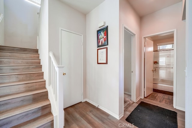 interior space featuring light wood-type flooring