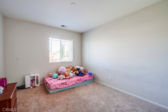 bedroom with carpet