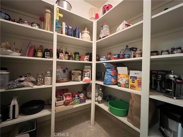 view of pantry