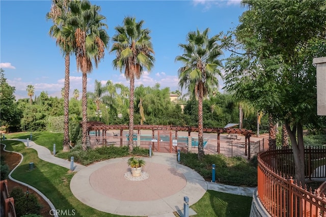 exterior space with a community pool