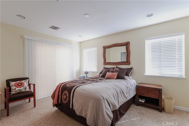 view of carpeted bedroom