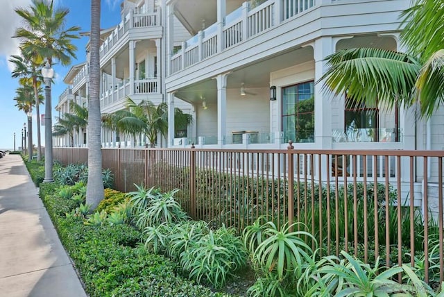 view of property exterior with a balcony