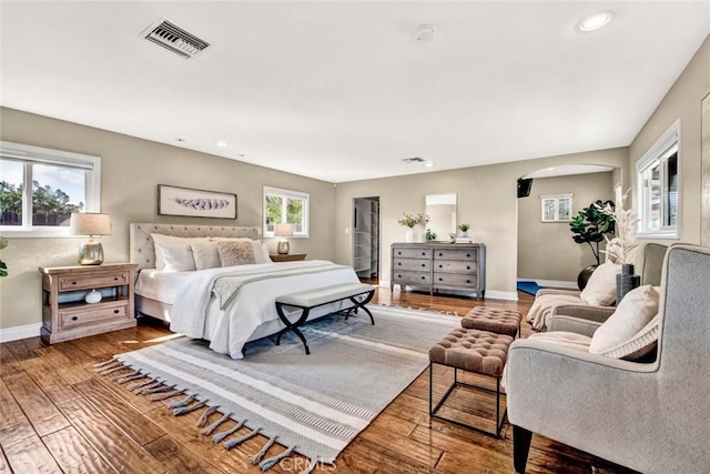 bedroom featuring wood-type flooring