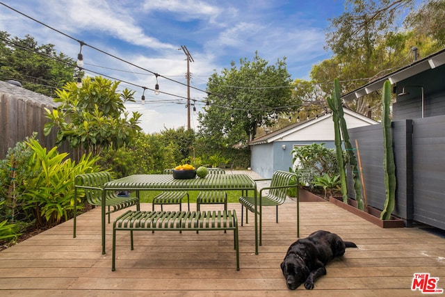 view of wooden terrace