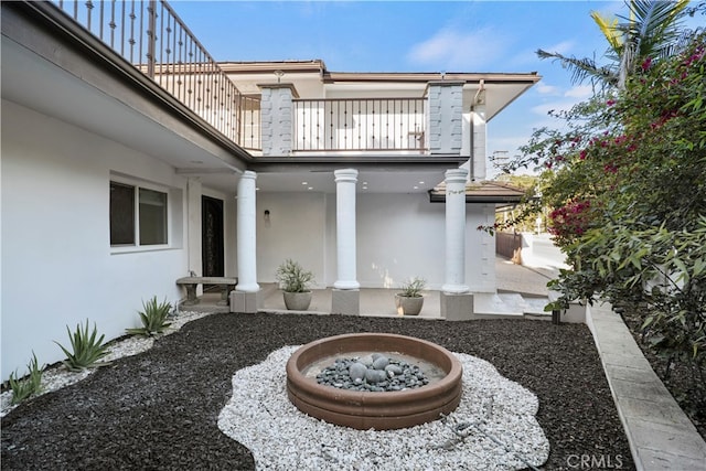 view of patio / terrace featuring a balcony