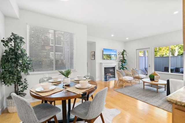 dining room featuring light wood-type flooring