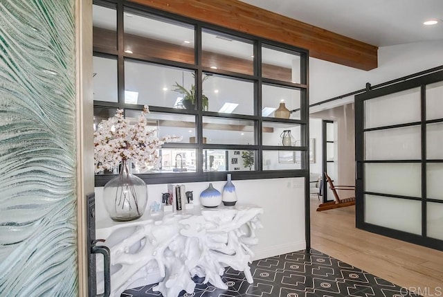 51 Catspaw, Coronado, CA 92118 - interior space featuring beamed ceiling and wood finished floors