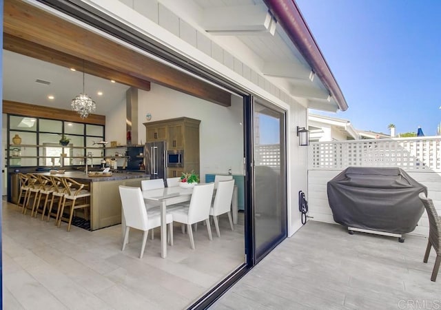 51 Catspaw, Coronado, CA 92118 - view of patio / terrace with outdoor dry bar, a grill, and outdoor dining space