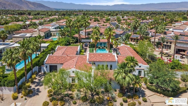 aerial view featuring a mountain view