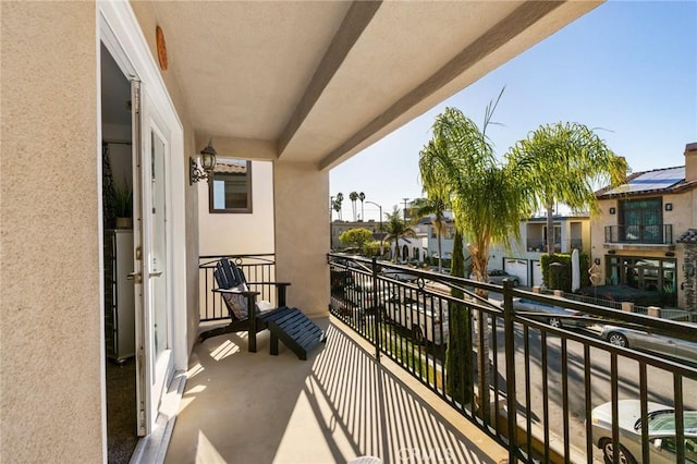 balcony with a residential view