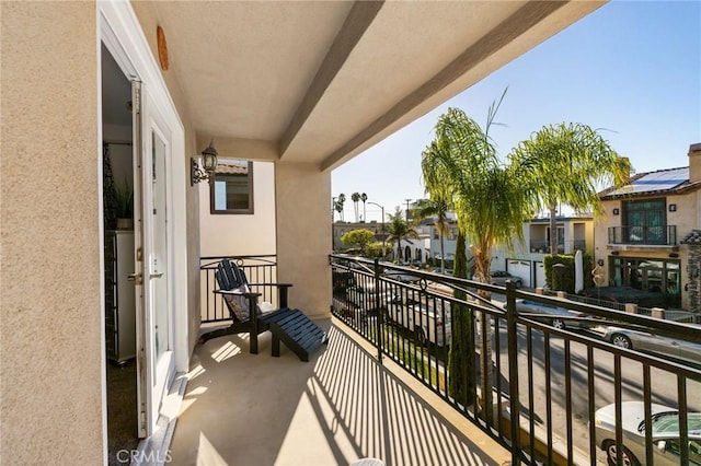 balcony with a residential view