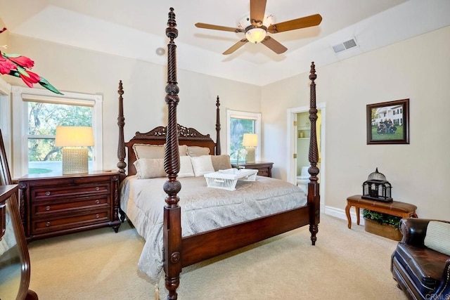 31350 Lake Vista Cir, Bonsall, CA 92003 - carpeted bedroom featuring ceiling fan and baseboards