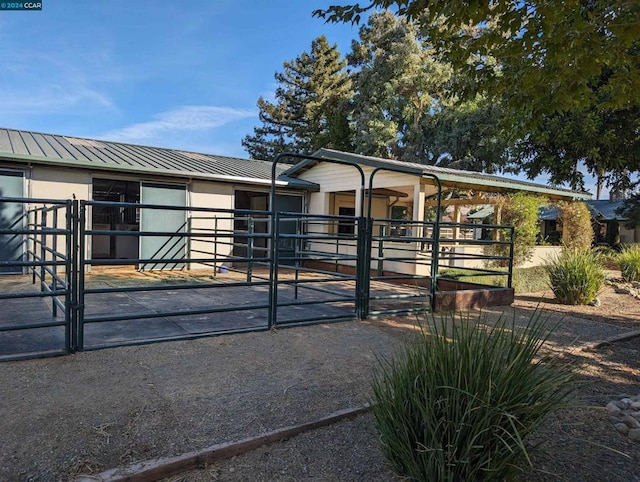 view of horse barn